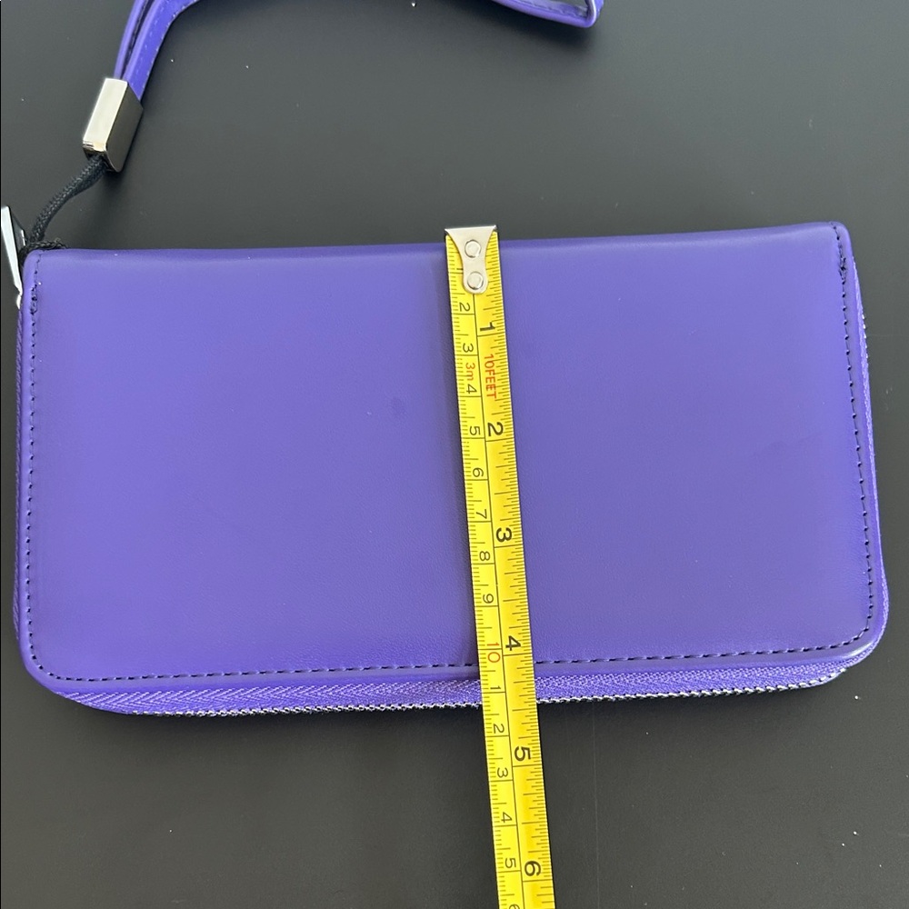 Purple Women's Wristlet Wallet Card Organizer - Picture 3 of 5